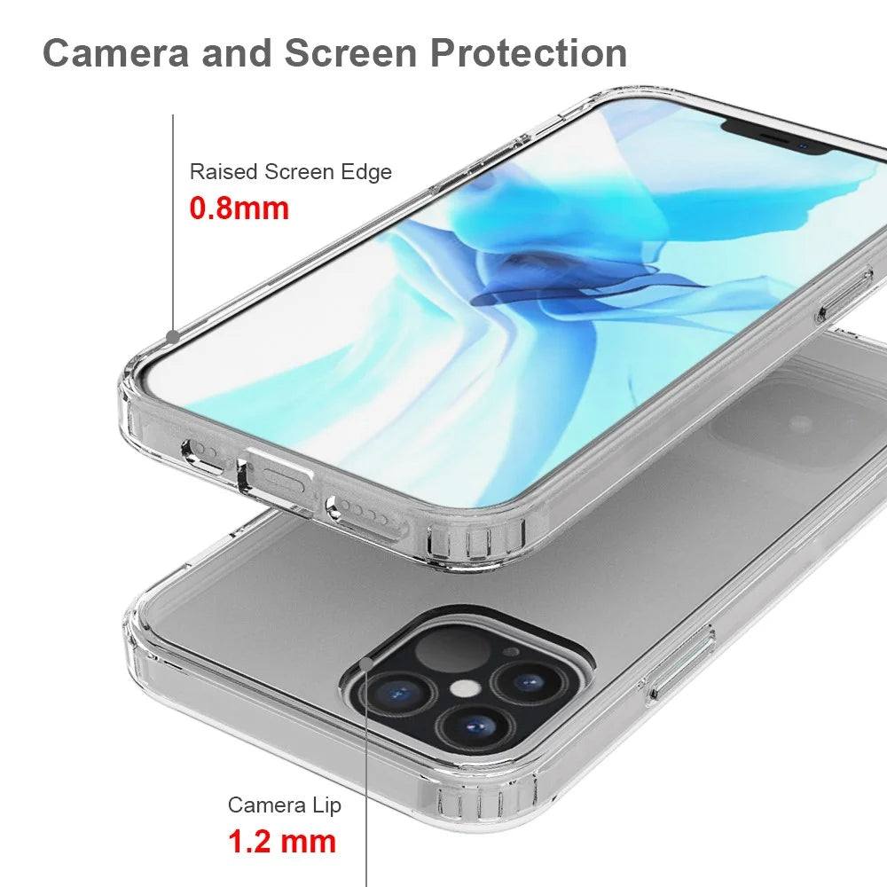 Cellphone Case Bag Scratch Resistant Acrylic + TPU Transparent Phone Shell for iPhone 12 Pro/12 - 3
