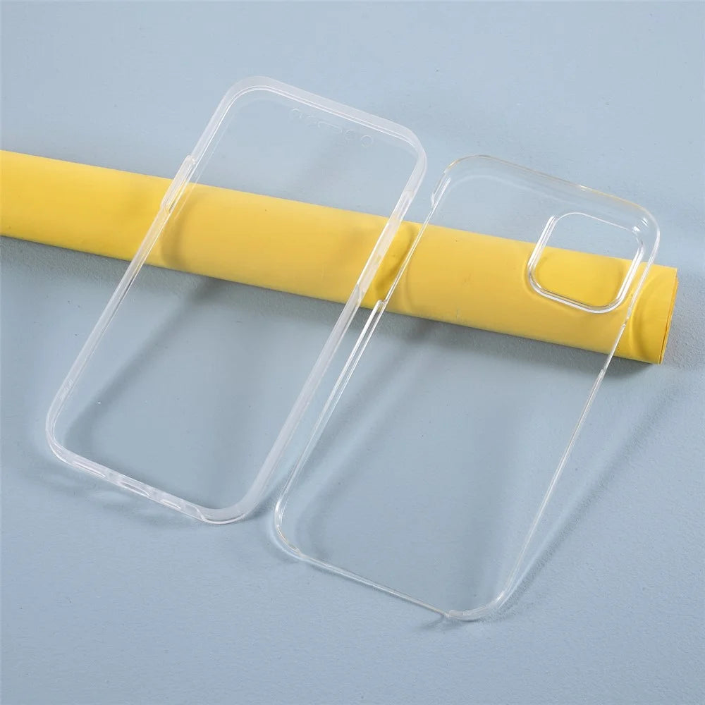 Hybrid PET + TPU + Acrylic Clear Full Coverage Shell Case for iPhone 12 Pro/12 - 4
