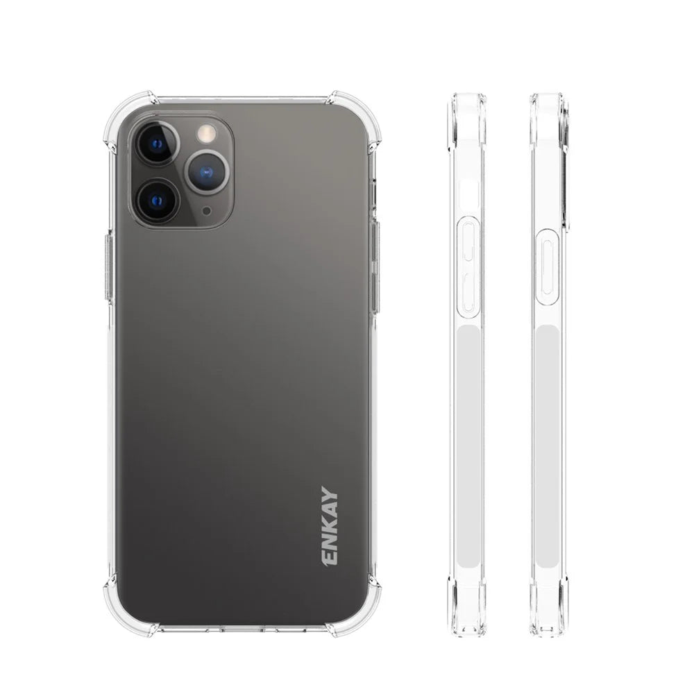 ENKAY Shockproof Clear TPU Case for iPhone 12/12 Pro Frosted Anti-slip Cover - 6