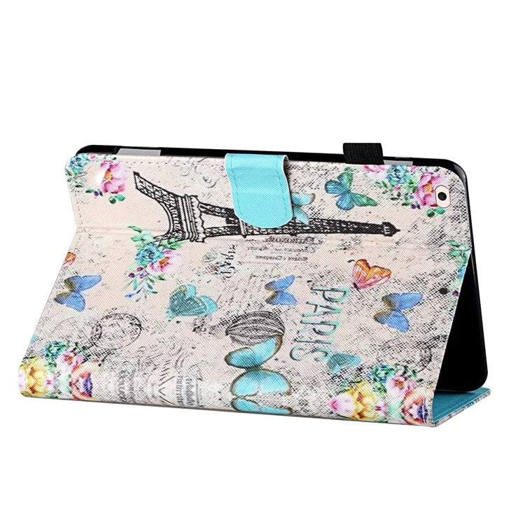Universal Pattern Printing Leather Tablet Case for iPad 9.7-inch (2017)/(2018)/iPad Air (2013)/Air 2 - Eiffel Tower - 5