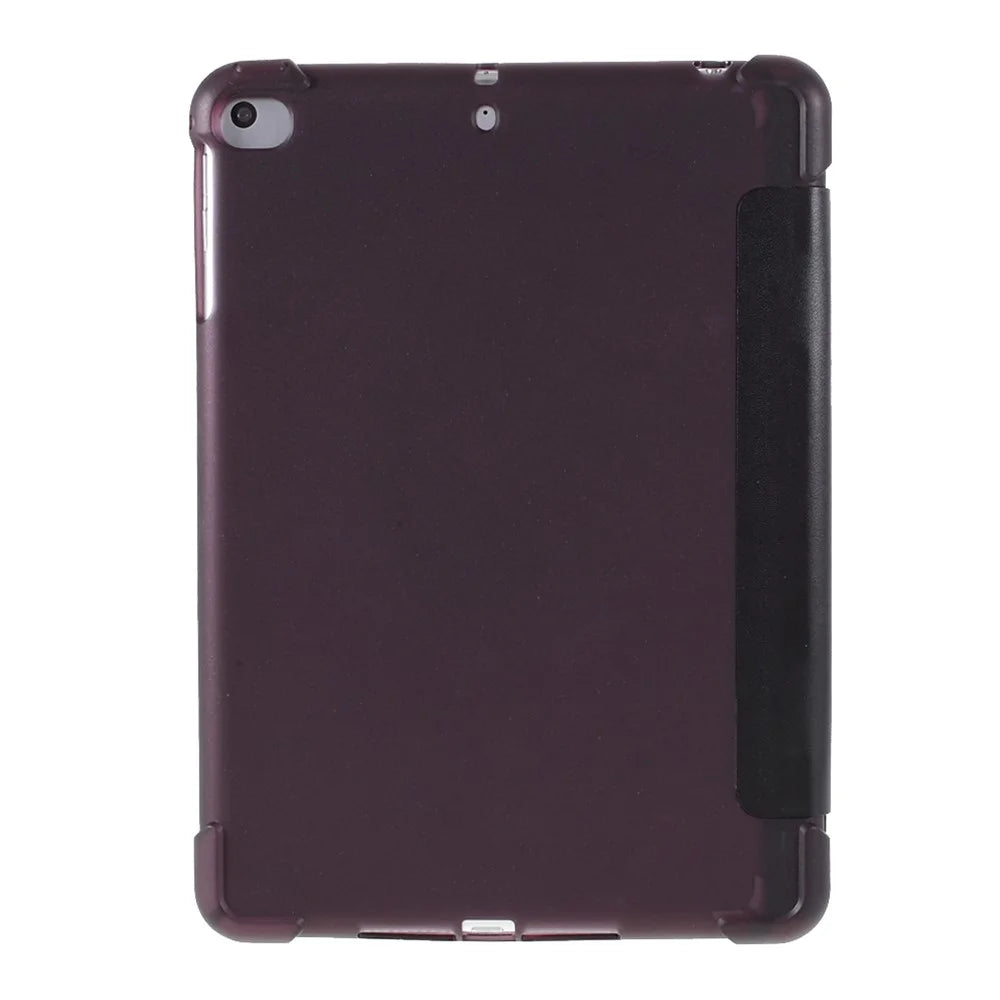 Full Protection Tri-fold Stand Leather Case [with Apple Pencil Storage Groove] for iPad Mini 1/2/3/4/(2019) 7.9 inch - Black - 2