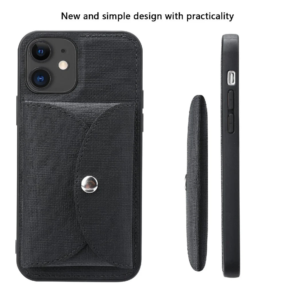 VILI T Series Detachable Magnetic Absorption Wallet Leather Skin TPU Back Case for iPhone 12 mini 5.4 inch - Black - 2