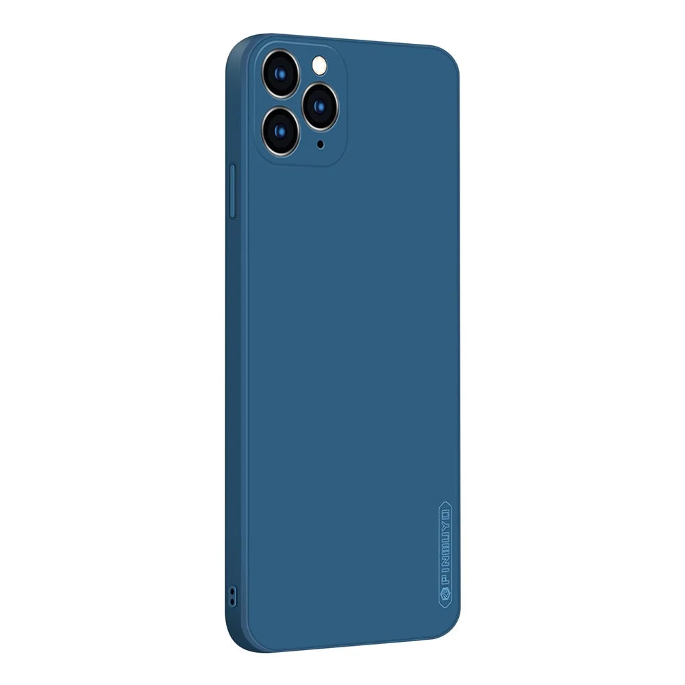 PINWUYO Soft Silicone Precise Cut-Out Cell Phone Case Cover Protector for iPhone 11 Pro Max - Blue - 1