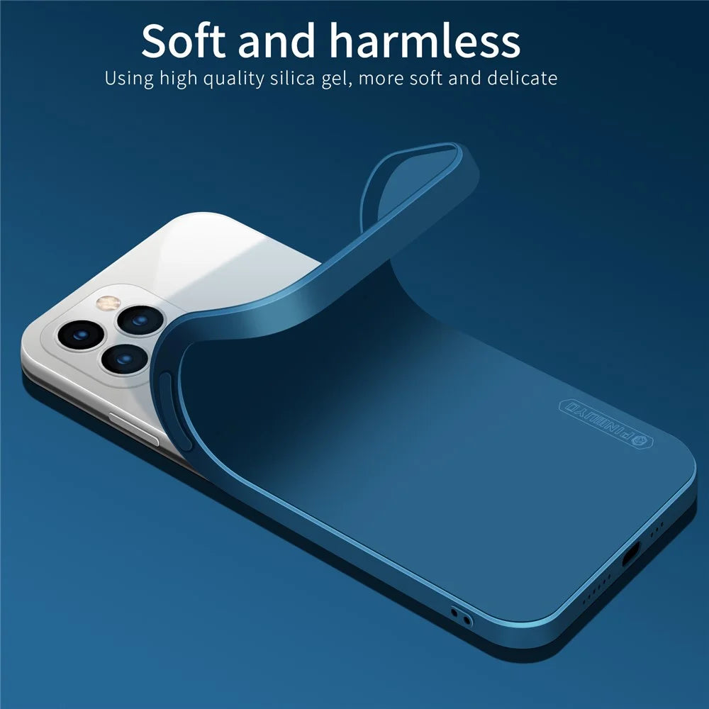 PINWUYO Flexible Silicone Mobile Phone Back Case Cover for iPhone 11 Pro - Blue - 7