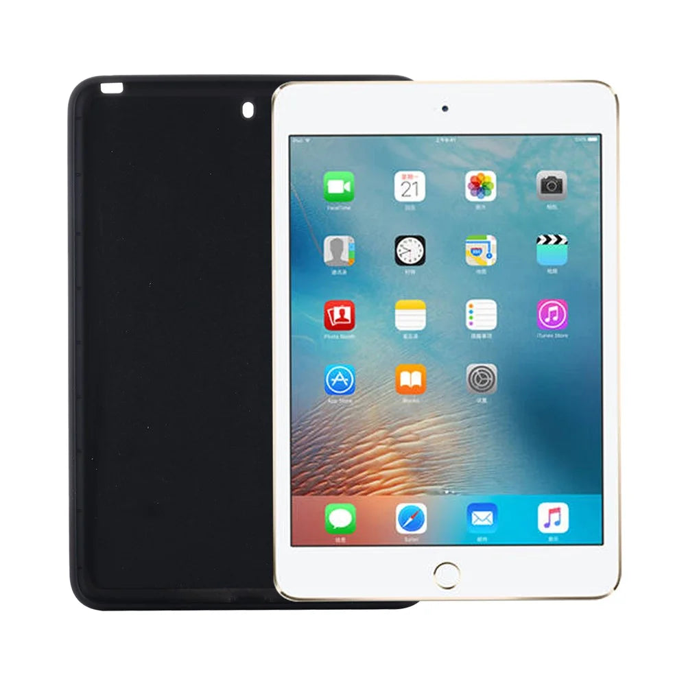 Liquid Silicone Soft Tablet Case Protective Shell for iPad mini (2019) 7.9 inch/mini 4  - Black - 5