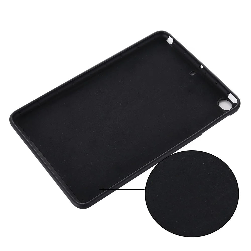 Liquid Silicone Soft Tablet Case Protective Shell for iPad mini (2019) 7.9 inch/mini 4  - Black - 6