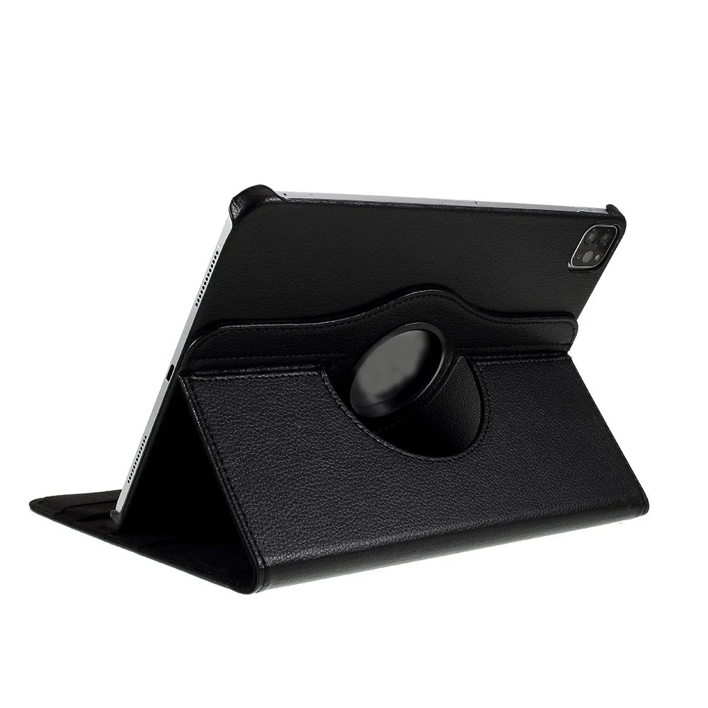 360 Rotating Stand Leather Tablet Case Protector for iPad Air 13 (2026) / (2025) / (2024) / Pro 12.9 (2022) / (2021) / (2020) / (2018) - Black - 6