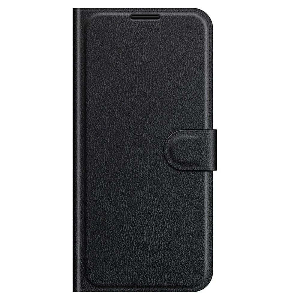 Litchi Skin Leather Wallet Well-protected Mobile Phone Cover Case with Stand for iPhone 13 Pro 6.1 inch - Black - 5