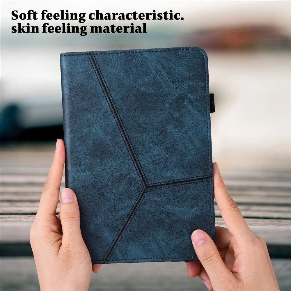 Leather Tablet Stand Cover with Auto Wake/Sleep Function and Card Holder for iPad Pro 12.9-inch (2021) - Blue - 5