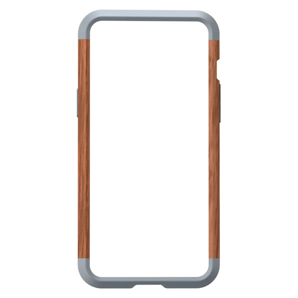 R-JUST Real Nature Stylish Wood + Aluminum Alloy Metal Bumper Frame Ultra Slim Shockproof Protective Case for iPhone 13 Pro 6.1 inch - 2