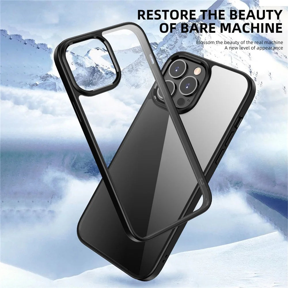 IPAKY Drop-proof PC + TPU Hybrid Case Phone Protective Cover Shell for iPhone 13 6.1 inch - Blue - 2