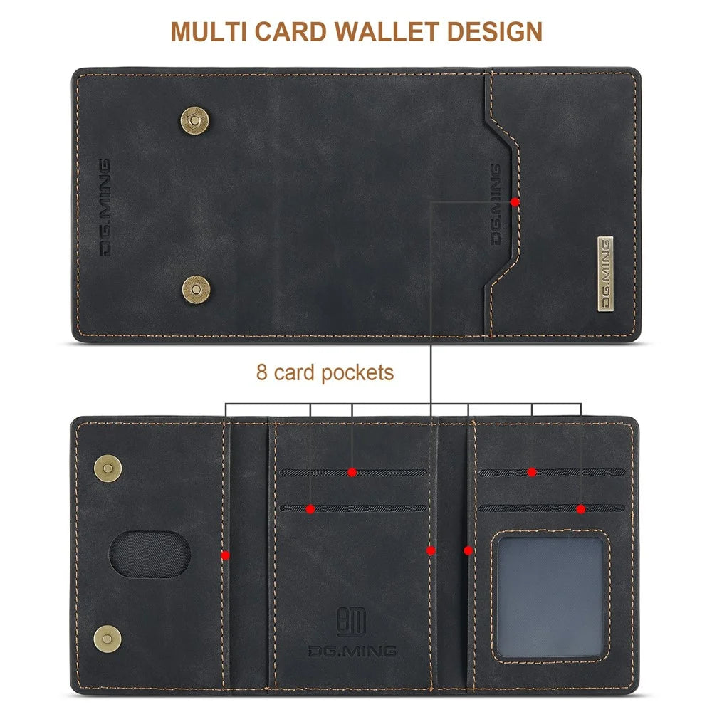 DG.MING M2 Series Anti-Fall Magnetic Wallet All-Inclusive Hybrid Case for iPhone 11 Pro 5.8 inch - Black - 7