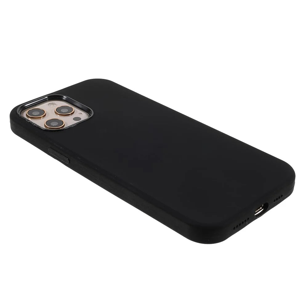 Soft Touch Solid Silicone Full-Body Protective Case for iPhone 12 Pro Max 6.7 inch - Black - 4