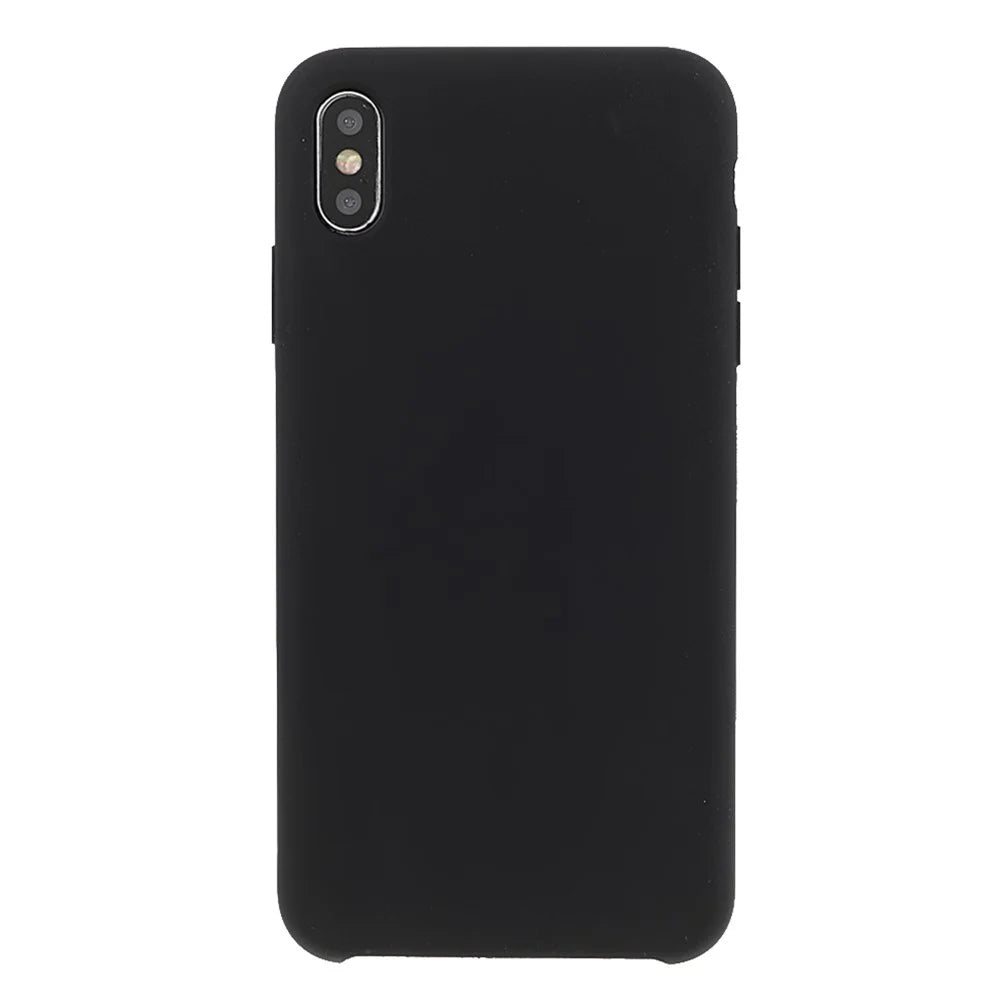 Solid Silicone Shockproof Phone Case with Soft Anti-Scratch Microfiber Lining for iPhone XS Max 6.5 inch - Black - 2