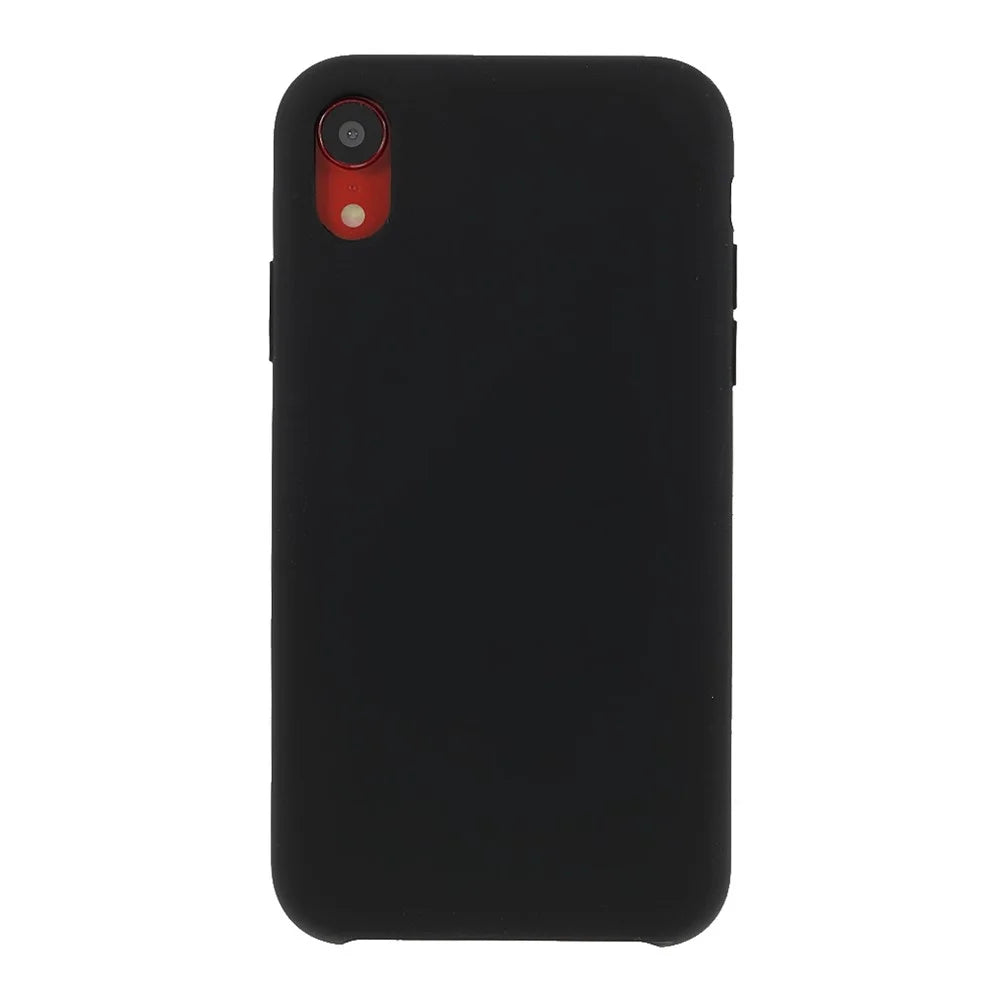 Solid Silicone Silky-Soft Touch Full-Body Protective Case for iPhone XR 6.1 inch - Black - 2