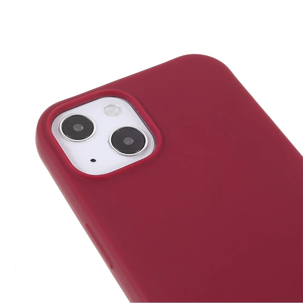Anti Scratch TPU Phone Case Cover with Adjustable Lanyard for iPhone 13 6.1 inch - Red - 4