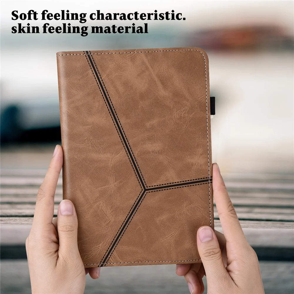 All-Round Shockproof Auto Wake and Sleep Leather Tablet Cover with Stand Card Slots for iPad mini (2024) / mini (2021) - Brown - 7