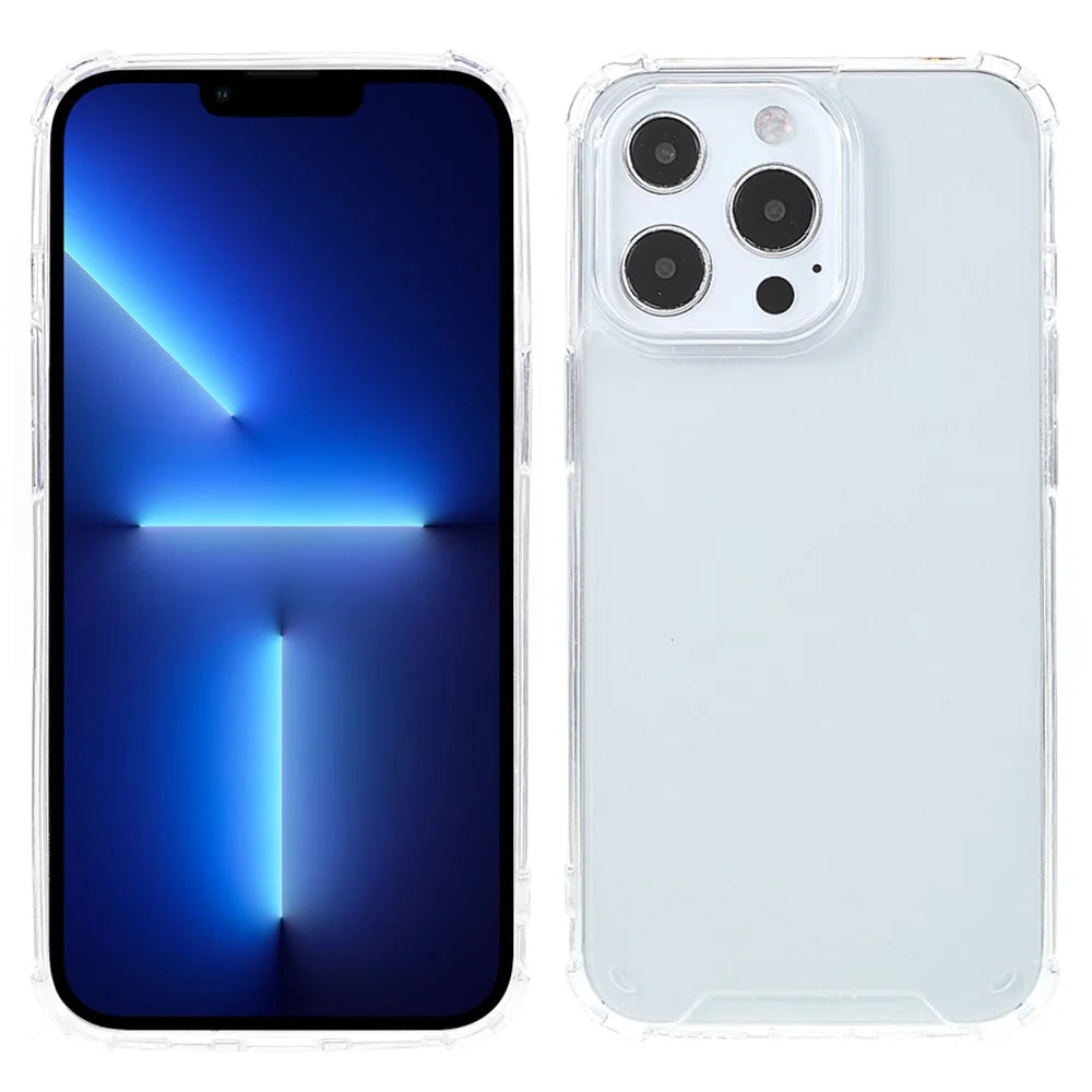 Clear Four Corner Cushion Drop-proof Acrylic + TPU Hybrid Cover Case for iPhone 13 Pro Max 6.7 inch - 1