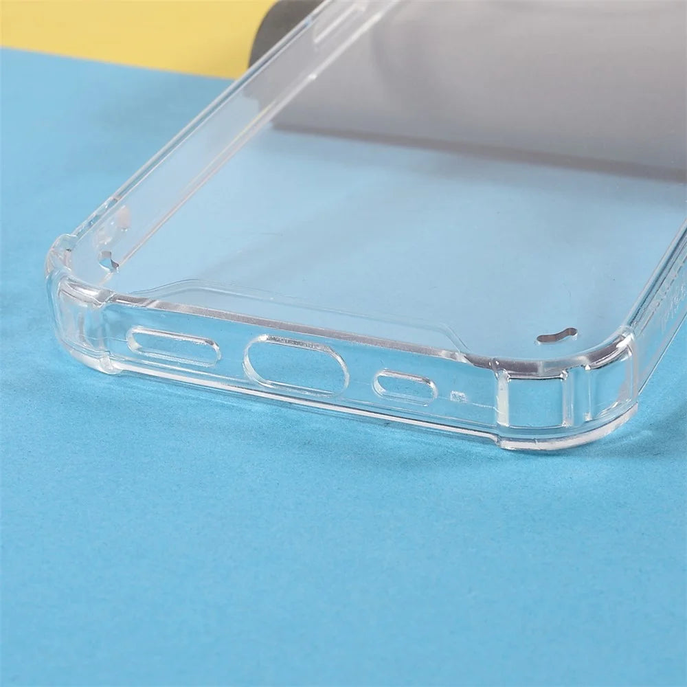 Transparent Four Corner Cushion Acrylic + Soft TPU Hybrid Phone Cover Case Shell for iPhone 13 6.1 inch - 6