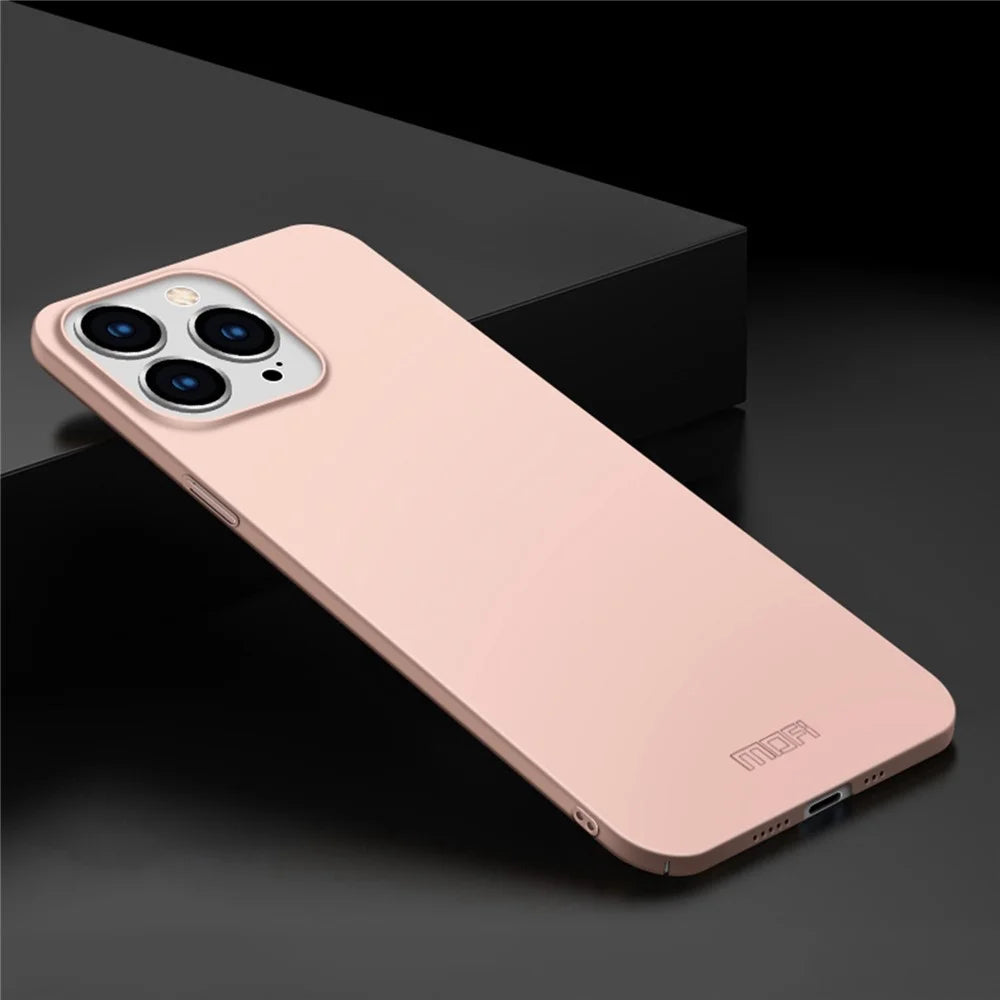 MOFI Shield Slim Frosted Finish Surface Hard Plastic Cell Phone Back Case Protector for iPhone 13 Pro 6.1 inch - Rose Gold - 2