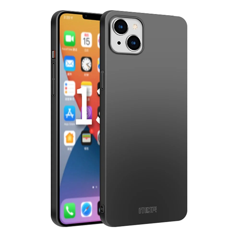 MOFI Shield Slim Frosted Finish Surface Hard Plastic Cell Phone Back Case Protector for iPhone 13 mini 5.4 inch - Black - 1