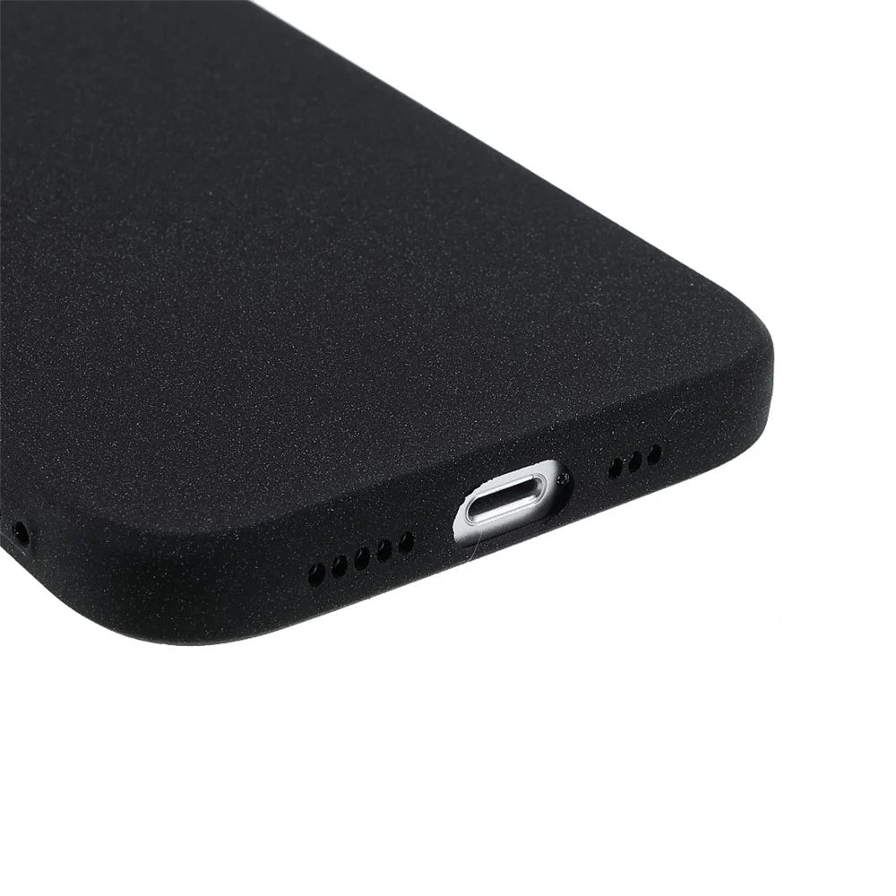 Double-sided Matte TPU Phone Protective Back Case Cover for iPhone 13 6.1 inch - Black - 6