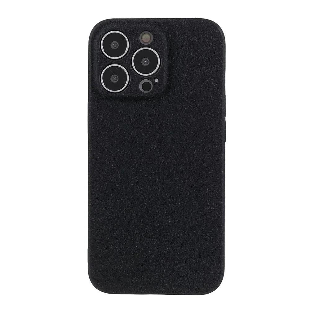 Double-Sided Frosted Wear-Resistant Slim Light TPU Phone Shell for iPhone 13 Pro 6.1 inch - Black - 2