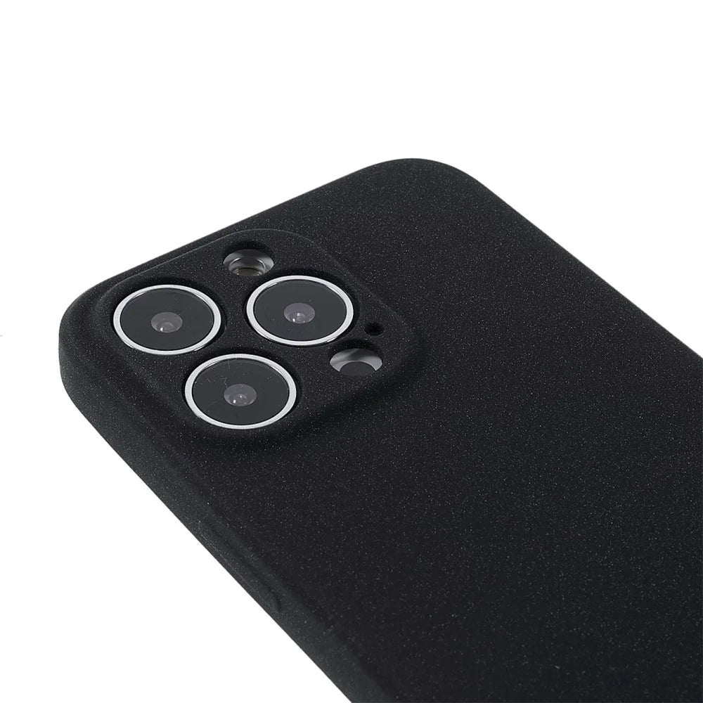 Double-Sided Frosted Wear-Resistant Slim Light TPU Phone Shell for iPhone 13 Pro 6.1 inch - Black - 6
