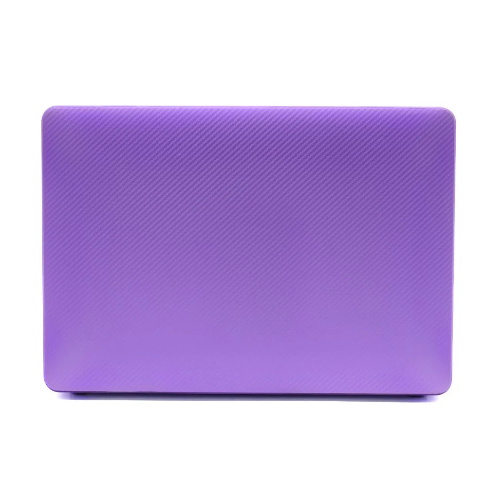 Carbon Fiber Texture Front and Back PC Laptop Protector Case for MacBook Air 13.3-inch with Retina Display A2179 (2020)/A1932/A2337 - Purple - 2