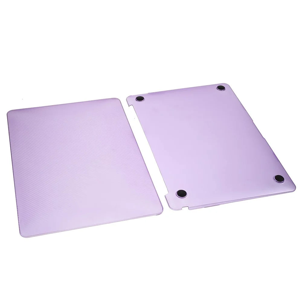 Carbon Fiber Texture Front and Back PC Laptop Protector Case for MacBook Air 13.3-inch with Retina Display A2179 (2020)/A1932/A2337 - Purple - 6