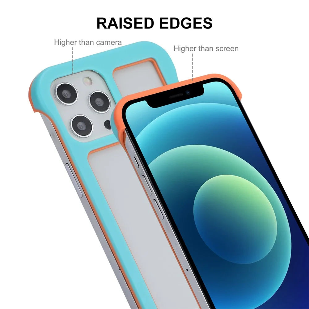 ENKAY HAT PRINCE For iPhone 12 Pro Max 6.7 inch Drop Resistance Slim Phone Case Frameless Protective Cover Support Heat Dissipation - Blue - 6