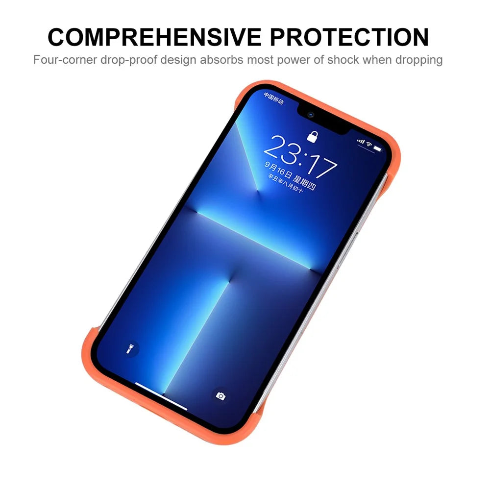ENKAY HAT PRINCE For iPhone 13 Pro 6.1 inch Slim Phone Case Drop Resistance Cover Frameless Phone Protector - Blue - 2