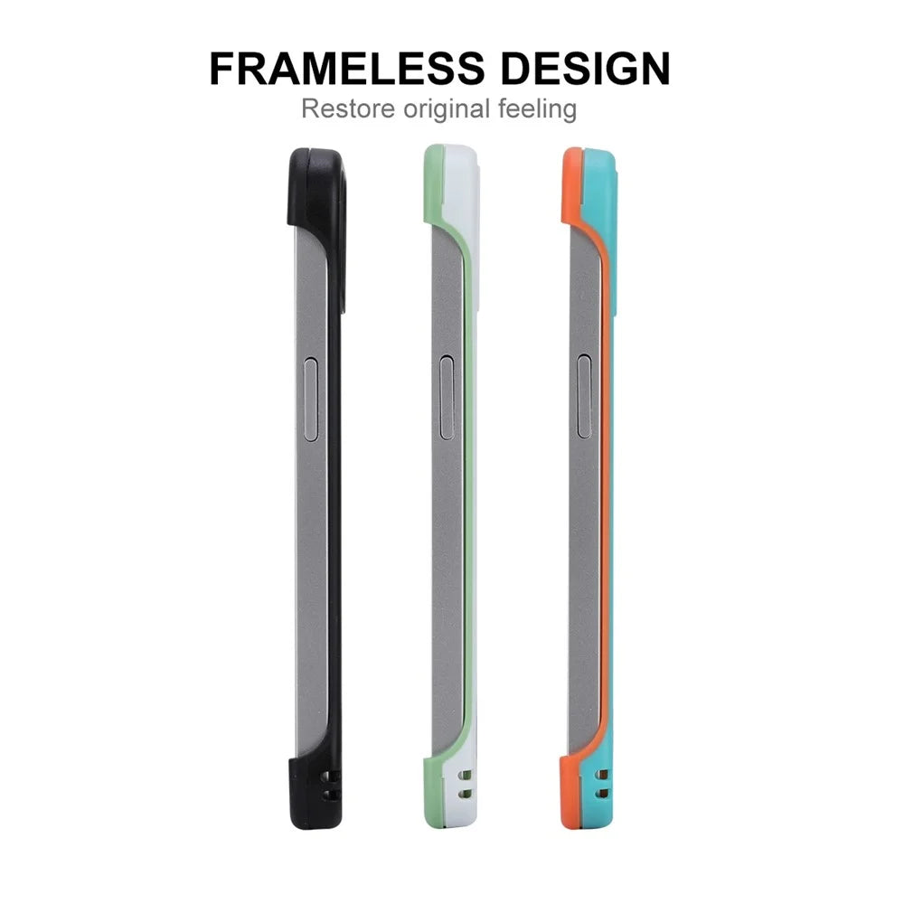 ENKAY HAT PRINCE For iPhone 13 Pro 6.1 inch Slim Phone Case Drop Resistance Cover Frameless Phone Protector - Blue - 7