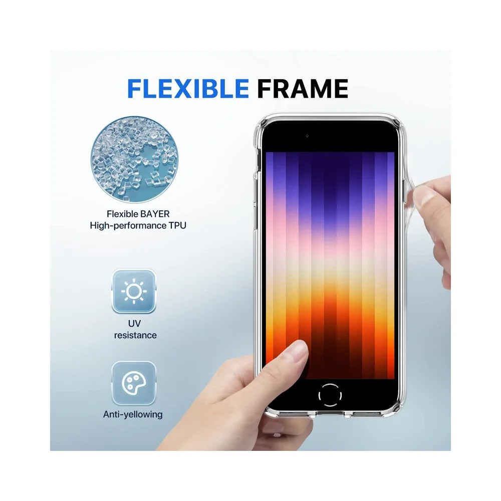 Crystal Magnetic Phone Case for iPhone 7 4.7 inch/8 4.7 inch/SE (2020)/SE (2022), Flexible TPU Phone Protective Cover - 3