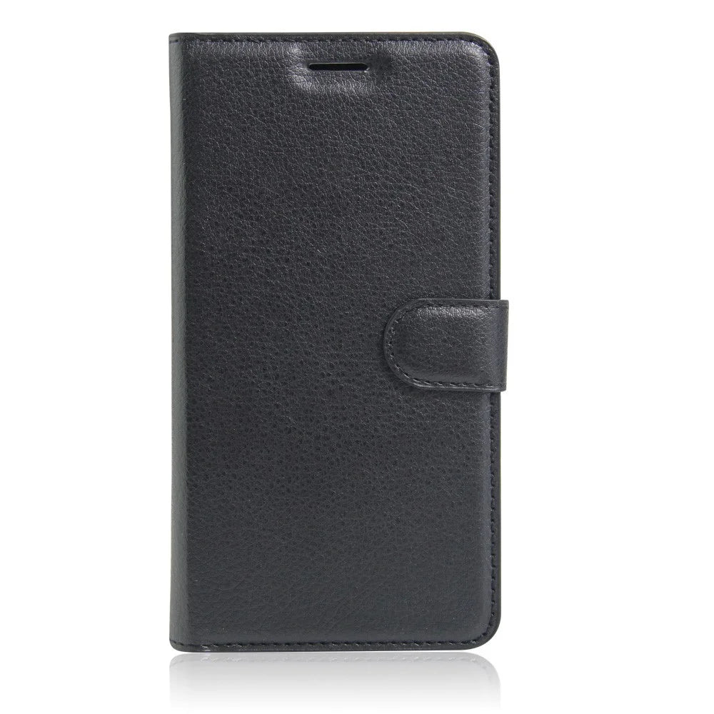 For iPhone 8 Plus / 7 Plus 5.5 inch Litchi Lychee Skin Flip Leather Stand Shell with Folio Flip Wallet - Black - 2