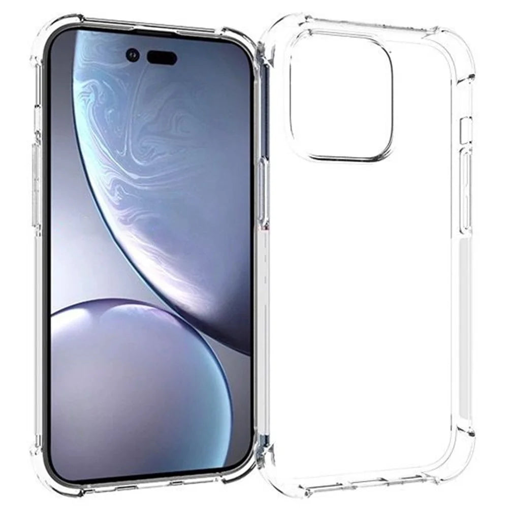 For iPhone 14 Pro 6.1 inch Thickened Corners Drop-proof TPU Cover Anti-slip Transparent Phone Case - 1