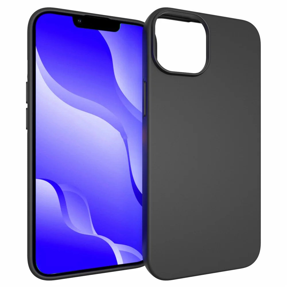 10Pcs/Pack Soft TPU Phone Protective Case for iPhone 14 6.1 inch, Dual-sided Matte Finish Anti-scratch Cover - Black - 2