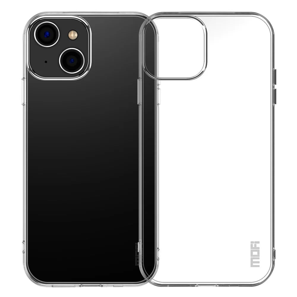 MOFI Transparent Slim Phone Case for iPhone 14 6.1 inch, Shockproof Flexible TPU Back Cover - 1