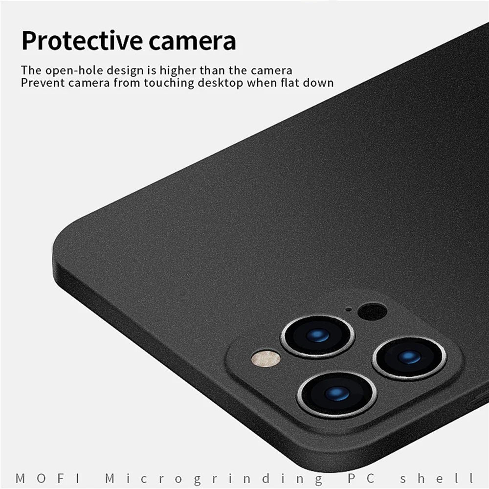 MOFI Shield Matte Series for iPhone 14 Pro 6.1 inch Anti-drop Hard PC Cover Slim Phone Case Protector - Black - 5