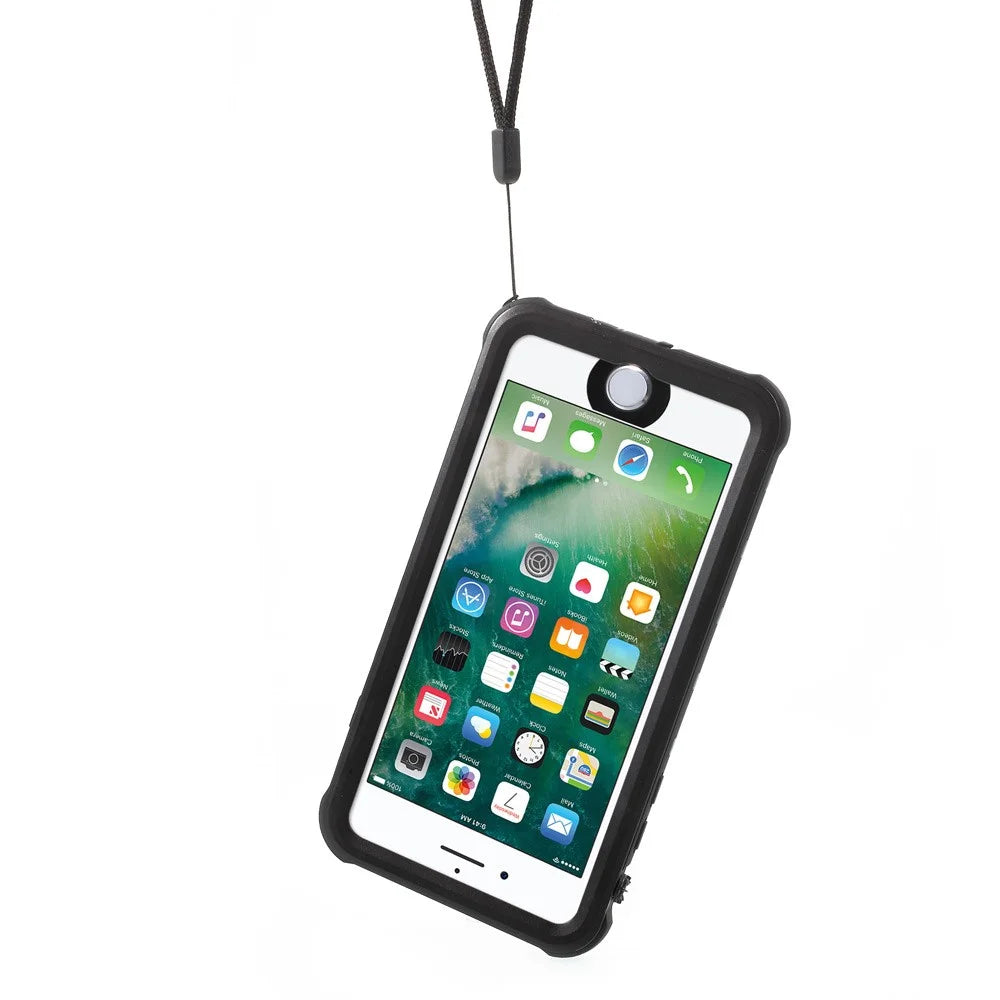 REDPEPPER PC + TPU Waterproof Case for iPhone 8 Plus / 7 Plus IP68 Underwater Sealed Dust-proof Cover - Black - 2