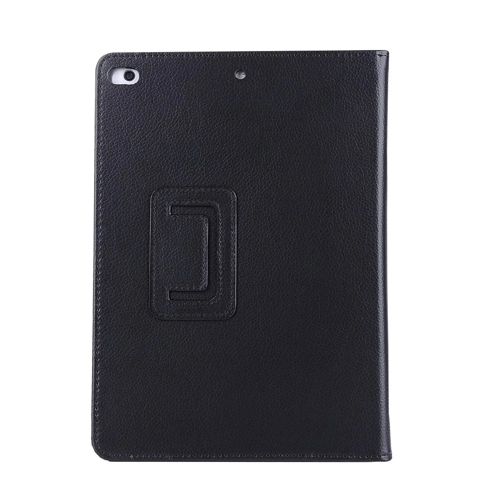 For iPad 9.7 (2018) / 9.7 (2017) Flip Stand Smart Leather Tablet Case Litchi Texture - Black - 2