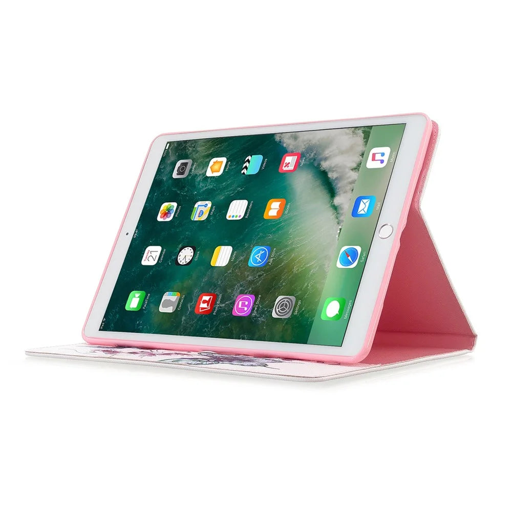Pattern Printing PU Leather Wallet Cover Case for iPad Air 10.5 (2019) / Pro 10.5-inch (2017) - Butterflies and Flowers - 5