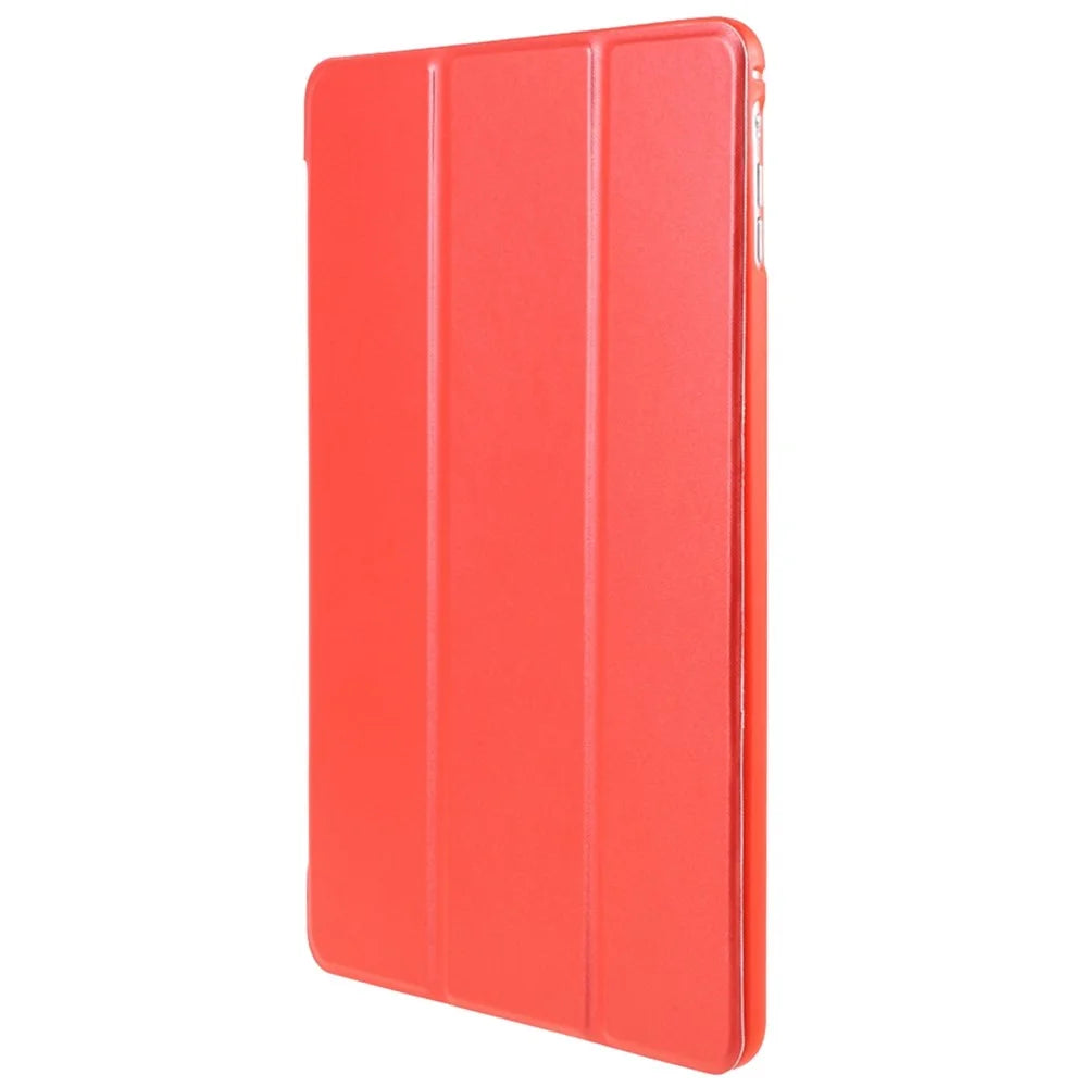 Scratch-Resistant PU Leather + Soft Silicone Back Shell Tri-fold Stand Cover for iPad 9.7-inch (2018)/(2017) - Red - 2