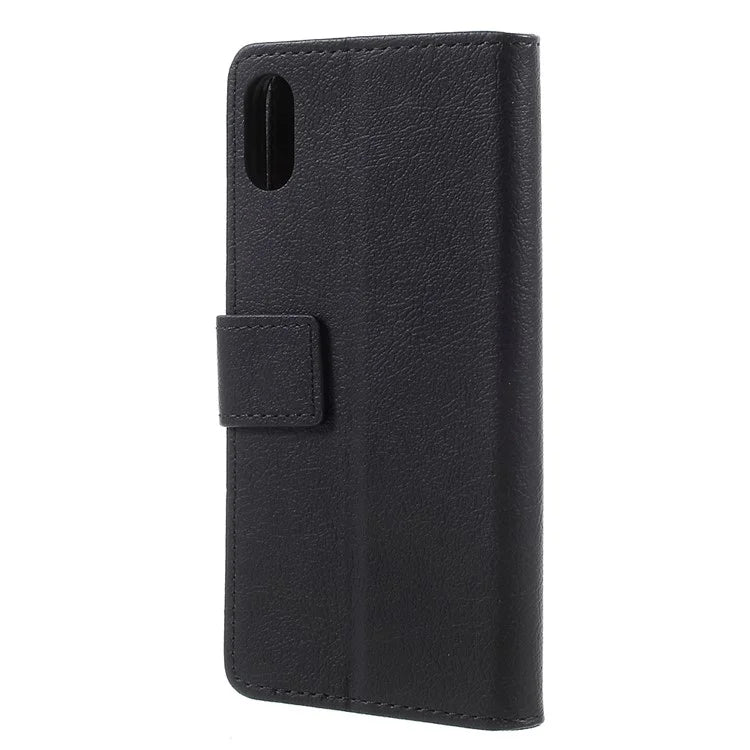 For iPhone XS / X/10 5.8 inch Leather Stand Wallet Mobile Phone Case - Black - 2