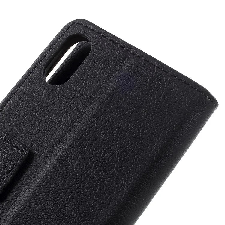 For iPhone XS / X/10 5.8 inch Leather Stand Wallet Mobile Phone Case - Black - 7