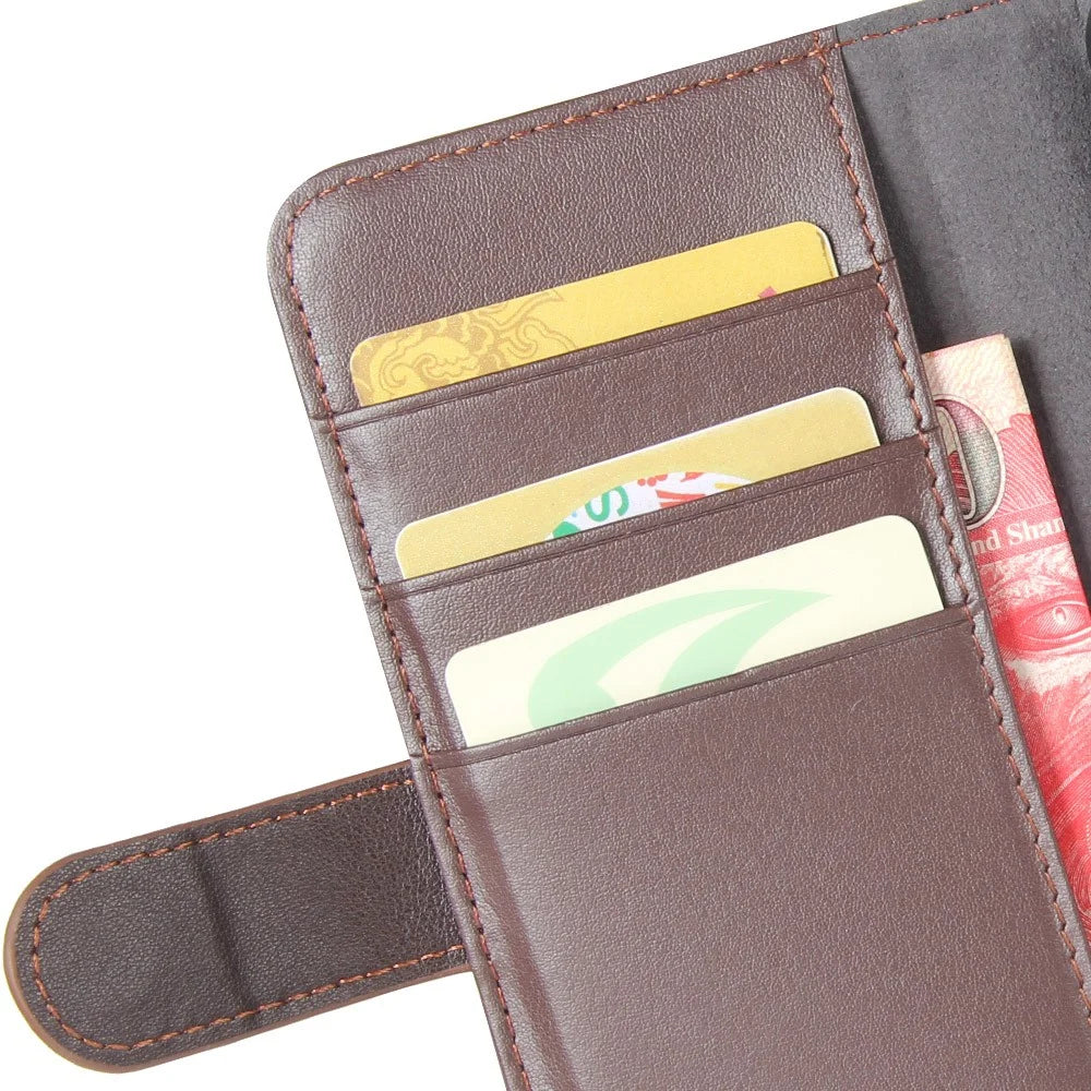 For Samsung Galaxy S7 Edge SM-G935 Soft Smooth Split Leather Wallet Stand Case Shell - Brown - 3