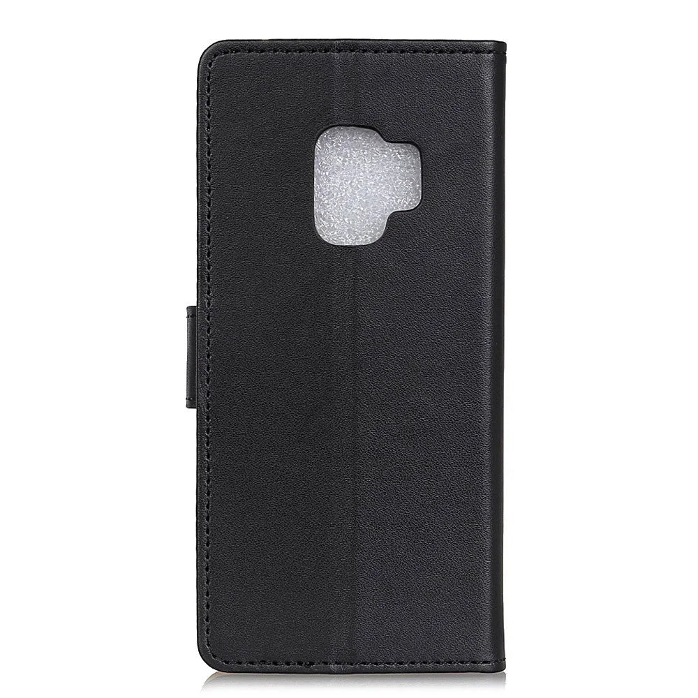 For Samsung Galaxy S9 G960 Folio Flip Stand Wallet Leather Case - Black - 2
