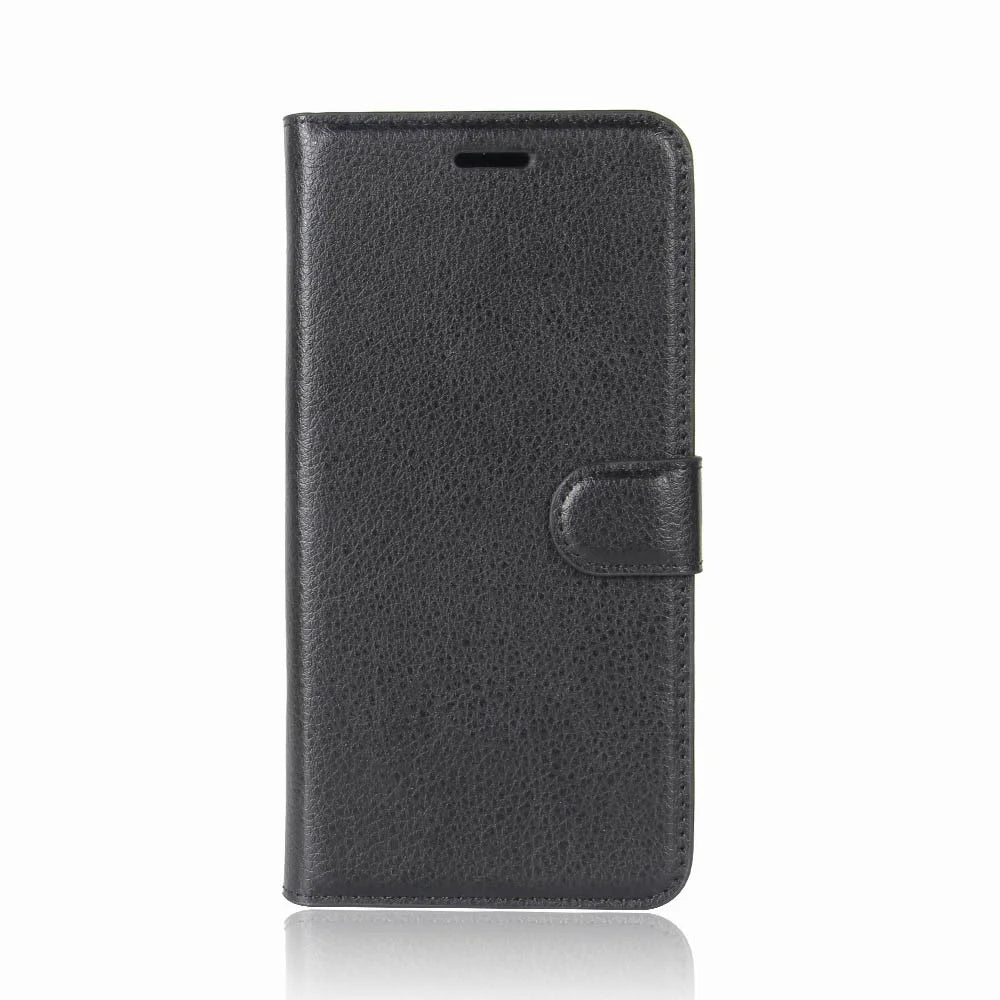 For Samsung Galaxy S9 G960 Litchi Skin PU Leather Wallet Stand Mobile Phone Cover - Black - 2