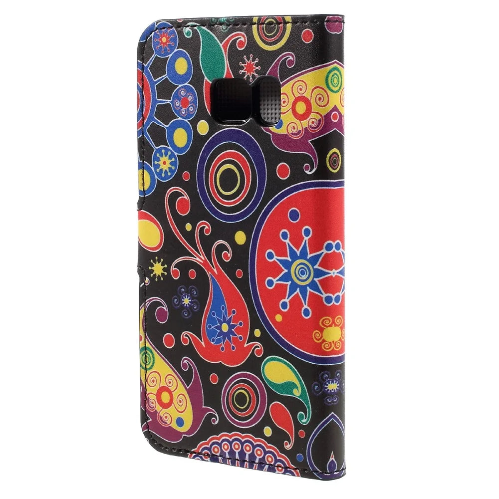 Wallet Leather Case for Samsung Galaxy S7 - Paisley Flowers - 2