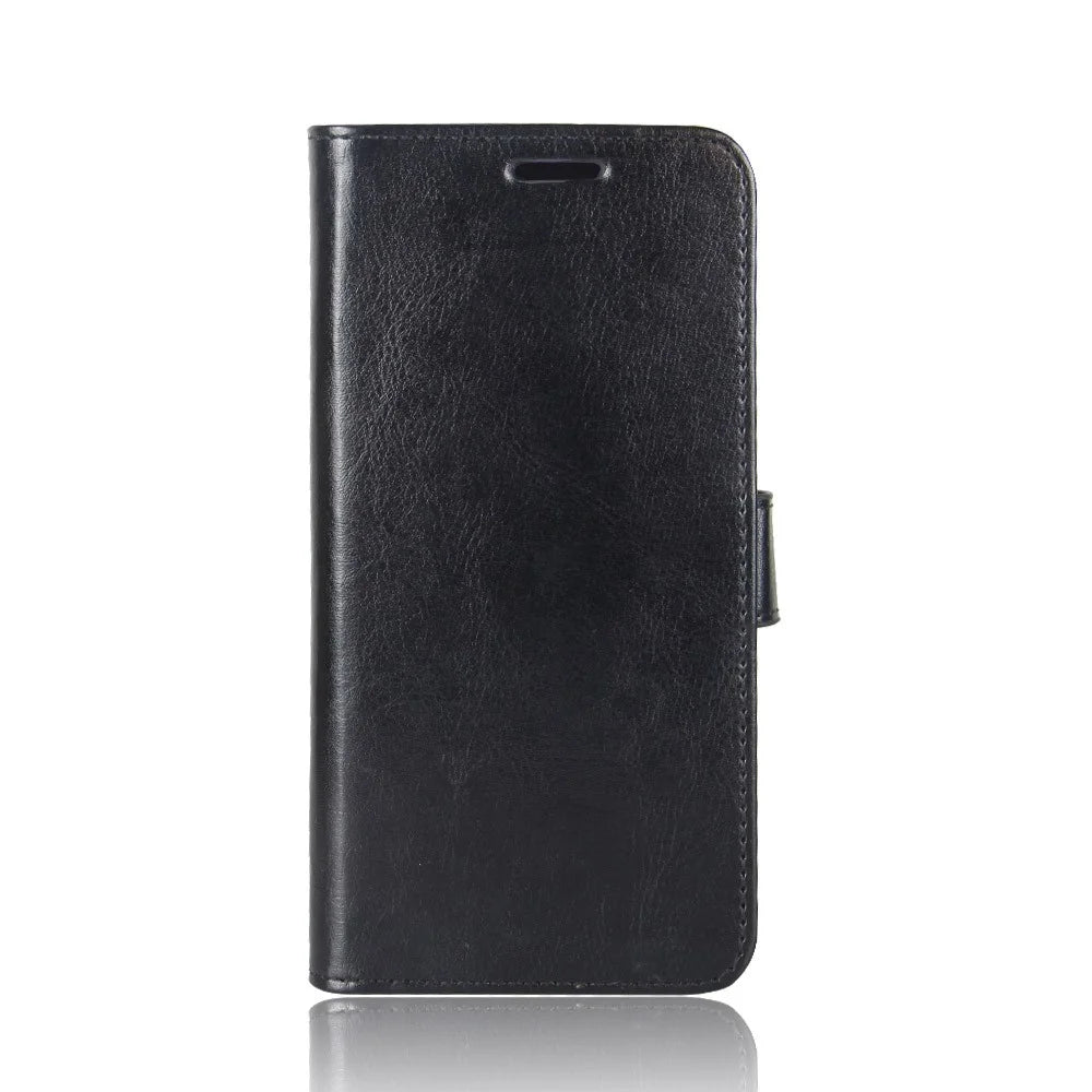 Crazy Horse PU Leather Protection Mobile Phone Shell for Samsung Galaxy A6 (2018) - Black - 3